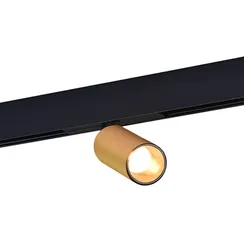 ST807.236.12 Магнитный трековый светильник Золотистый LED 1*12W 3000K 500Lm Ra>90 IP20 D50xH173 48VV СКАЙЛАЙН 48V