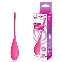 Розовый каплевидный вагинальный шарик 2,6см со шнурочком Bior Toys Cosmo CSM-23139-4