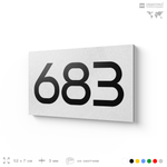 Номер на дверь 683, табличка на дверь для офиса, квартиры, кабинета, аудитории, склада, белая 120х70 мм, Айдентика Технолоджи
