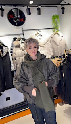 Куртка Camille в комплекте с вязаным снудом — тепло, стиль и 3D-фактура