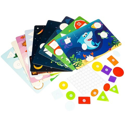 Игра на липучках BONDIBON. ГЕОМЕТРИЧЕСКИЕ АППЛИКАЦИИ 3+