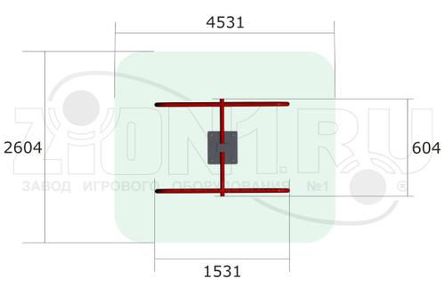 Уличный тренажер «Брусья двойные»