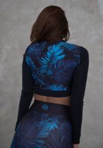Рашгард  короткий Dark Blue palms