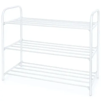 Этажерка для обуви 3 полки 790*330*590мм матовый белый ЭТК3/МБ