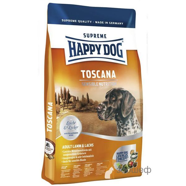 Happy Dog Toscana Supreme с Ягненком и Лососем для Собак
