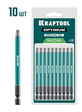 KRAFTOOL OPTIMUM TX 25, 100 мм, 10 шт, биты (26126-25-100-S10)