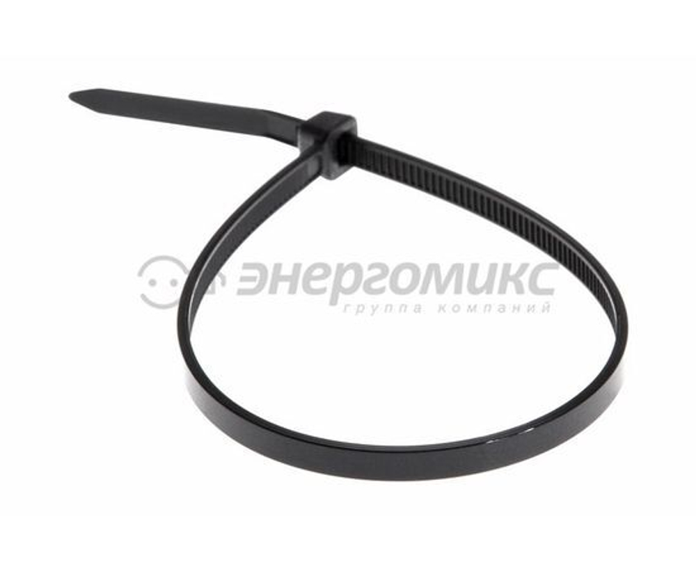 Хомут кабельный 3,6х200 мм черный 100 шт. REXANT 07-0201