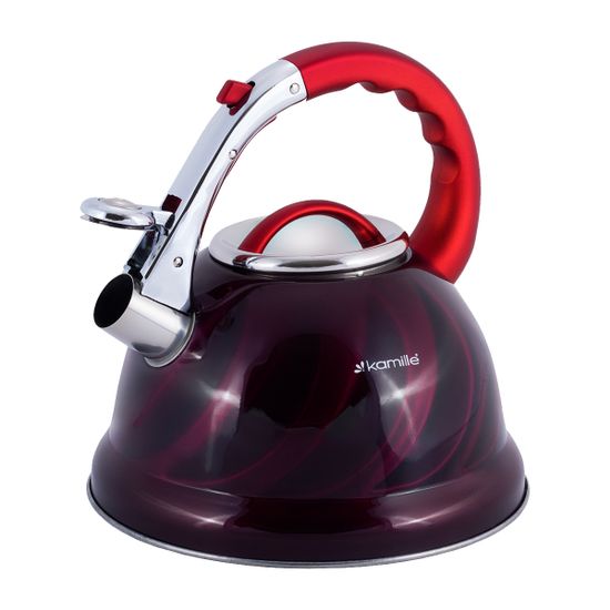 Чайник 3 л. из нержавеющей стали со свистком Kamille KM-0690N