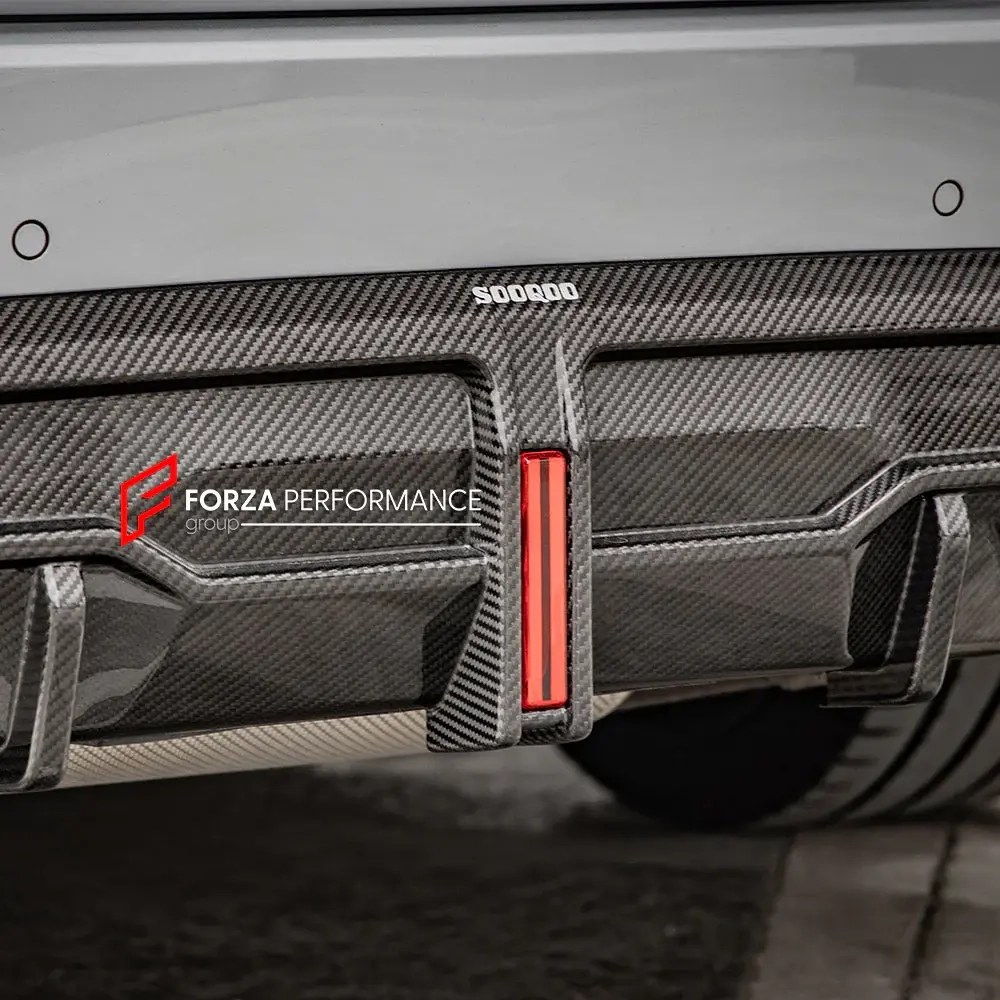 Карбоновый диффузор со стоп-сигналом для BMW 2 серии G42 2021-2024 БМВ обвес