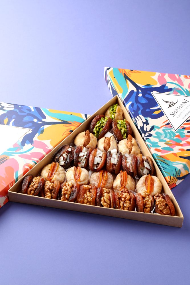 Подарочный набор сухофруктов и фиников с начинкой из орехов Shahani Delvan 25 шт 80210161 Иран