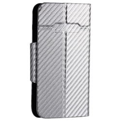 Чехол-подставка универсальный Deppa Wallet Fold M для смартфонов (4.3&quot;-5.5&quot;) D-87065 Серый карбон