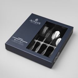 НАБОР СТОЛОВЫХ ПРИБОРОВ SENSO AGNESS 16 ПР., СТАЛЬ 18/10