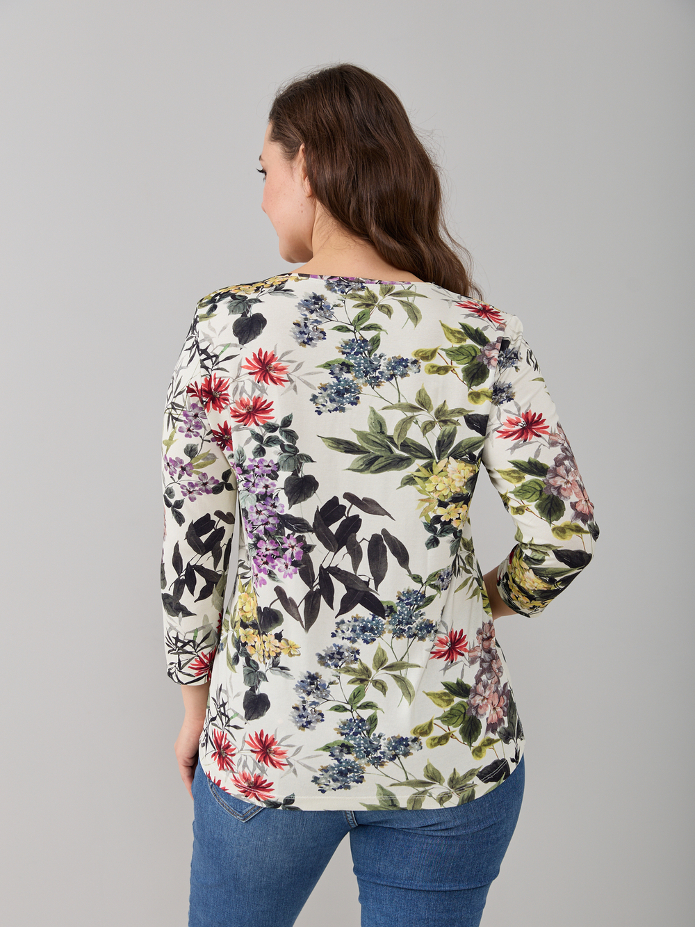 Лонгслив ЛНв-306/молоко-акварельгортензия