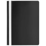 Скоросшиватель с прозрачным верхом А4, пластик 120мкм, Staff, черный