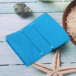 Полотенце махровое 30*30см «LUNA» цвет голубой 06000 плотность 360гр/м2