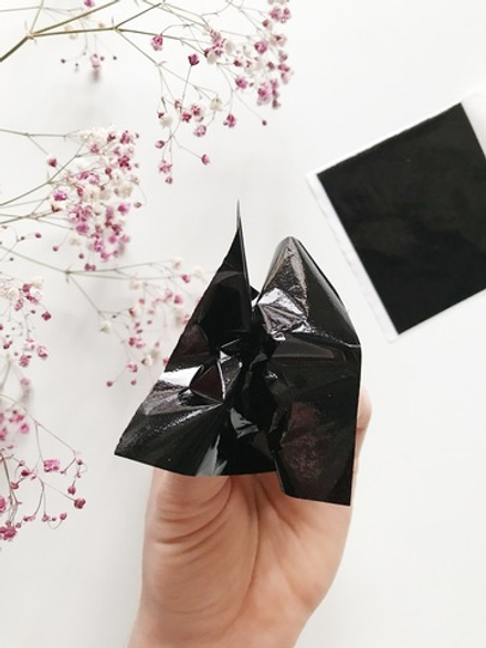 Зеркальная поталь "Mirror Shine", Black, 100 шт. 8*8,5см