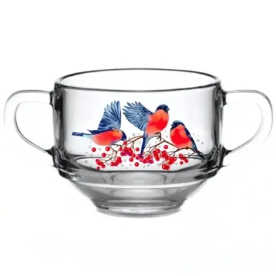 Бульонница стеклянная 480мл «Снегири» D53772/06