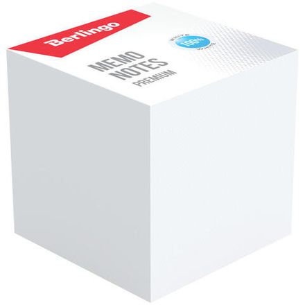 Блок бумаги для записи непроклеенный 9х9х9 см, белый, белизна 100%, плотность 100 г/м, Berlingo