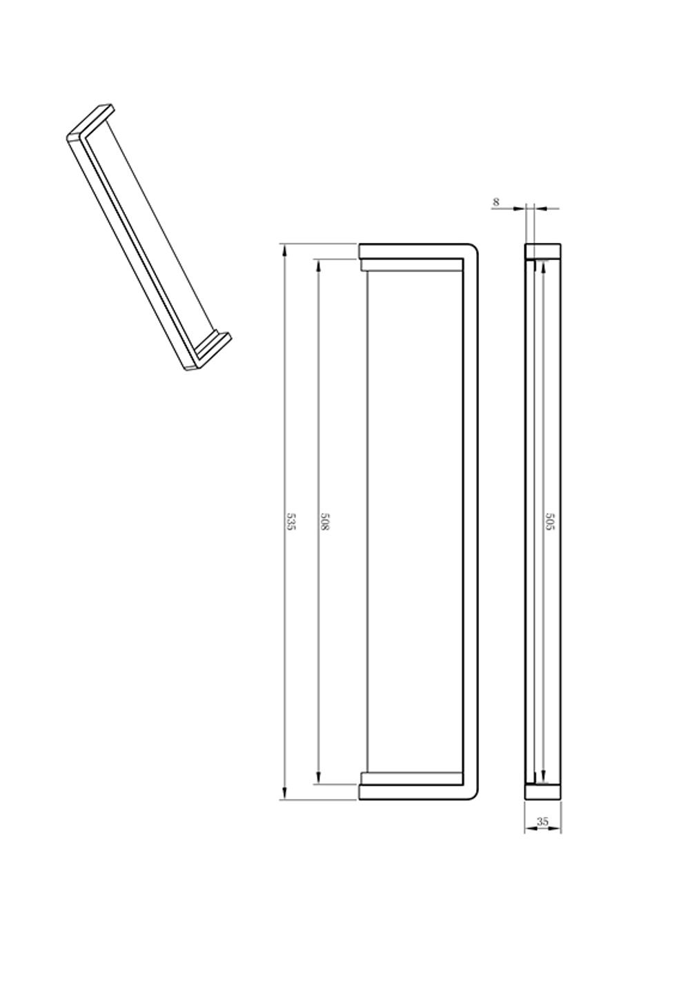 Полка AltroBagno Aperto 082802 Cr