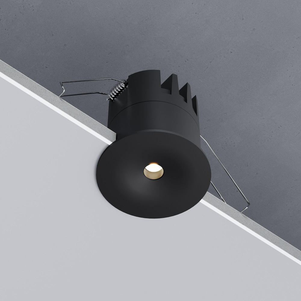 Встраиваемый светодиодный светильник Elektrostandard Binnie 15275/LED 12W 3000K черный