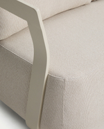 Уличный 3-х местный диван Tamaris из алюминия цвета экрю, 217 см