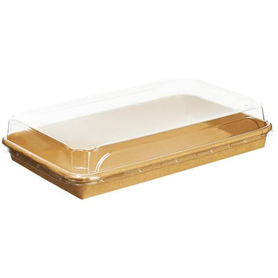 Крышка к контейнеру бумажному Sushi Box 152х241х32 мм ПЭТ 1/400