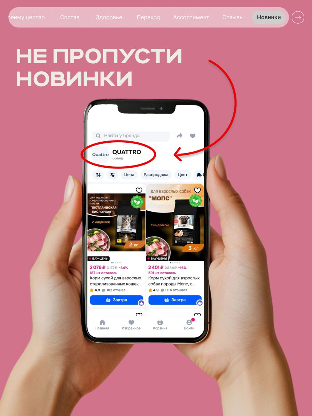Корм сухой для взрослых собак породы Ши-тцу, с индейкой, 2,5 кг, QUATTRO
