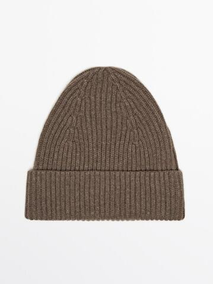 Massimo Dutti Шапка из смесовой шерсти, норка