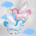 Шар (44''/112 см) Фигура, Волшебный единорог, Розовый, 1 шт.