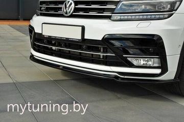 Сплиттер бампера переднего для VOLKSWAGEN Tiguan II R-Line (16-...)