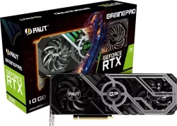 Видеокарта Palit PCI-E 4.0 PA-RTX3080 GAMINGPRO 10G V1 LHR NVIDIA GeForce RTX 3080 10240Mb 320 GDDR6X 1440/19000/HDMIx1/DPx3/HDCP Ret (NED3080019IA-132AA) RTL