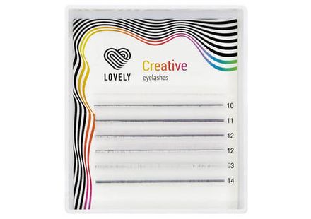 Lovely Ресницы белые Mini - 6 линий - Mix