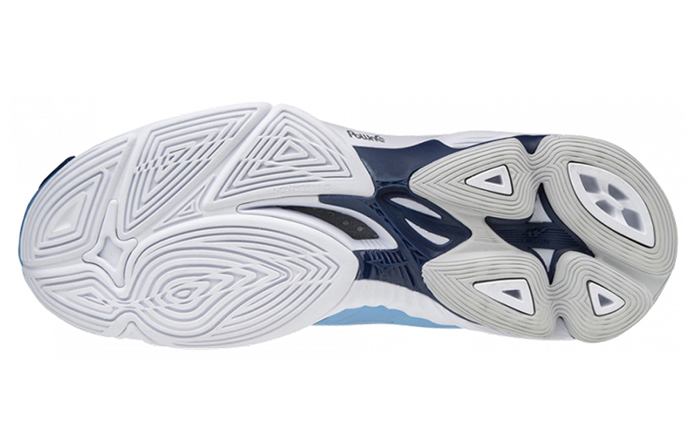 Mizuno Wave Lightning Z6 Volleyball Shoes Unisex Mid top Blue/White