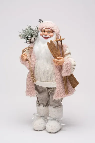 Дед Мороз Дворцовый в розовой шубке 30 см., ЕлкиТорг (ZS-S-21835-12)