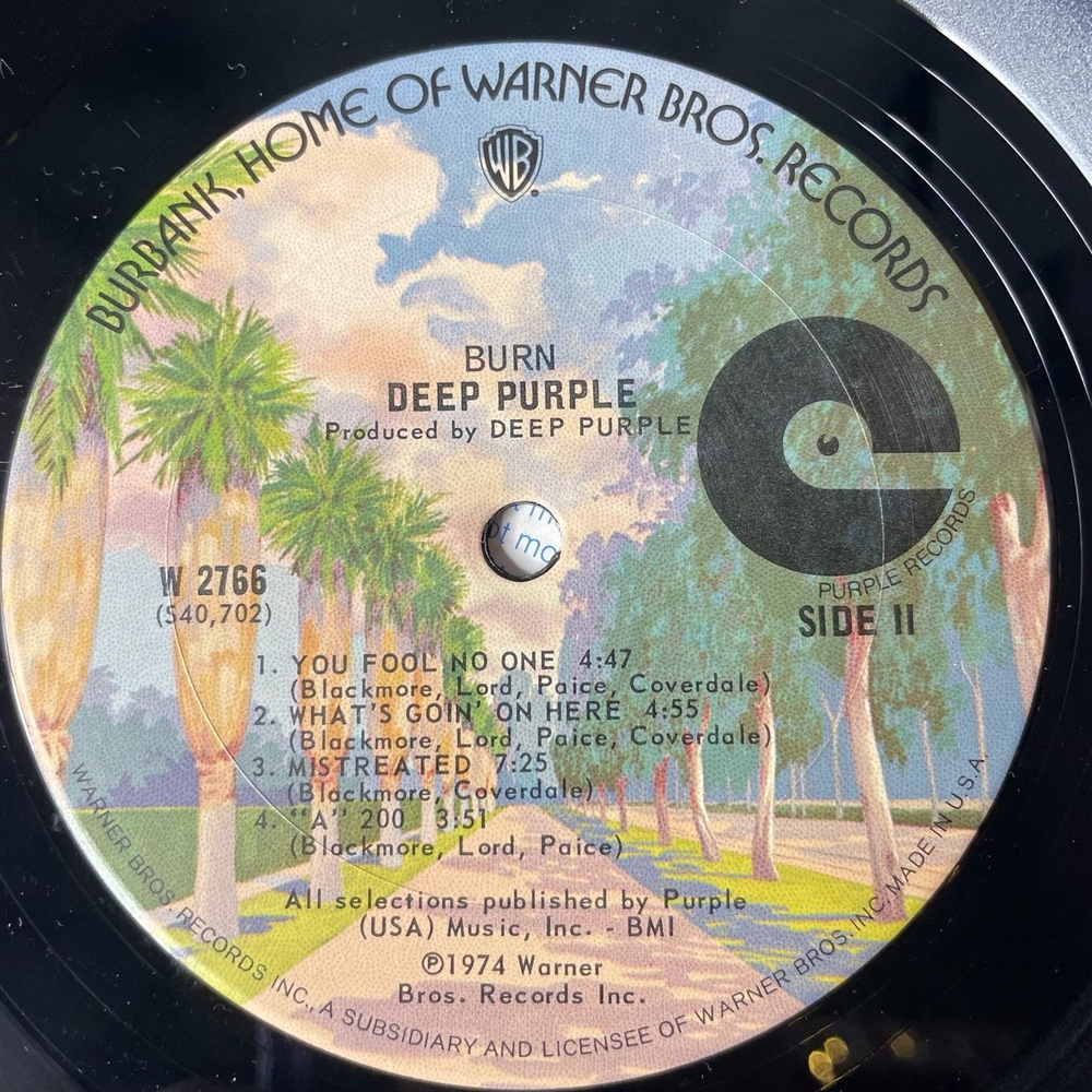 Винтажная виниловая пластинка LP Deep Purple Burn (USA 1974) You Fool No One