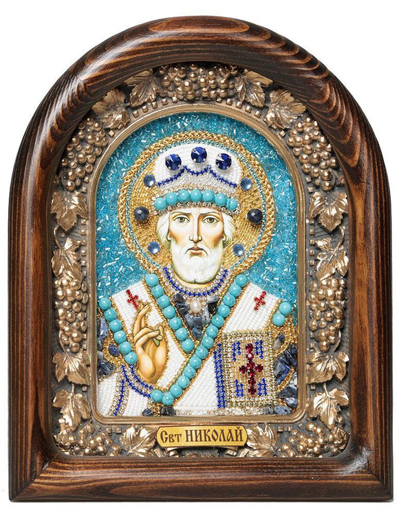 Икона Николай Чудотворец бисер