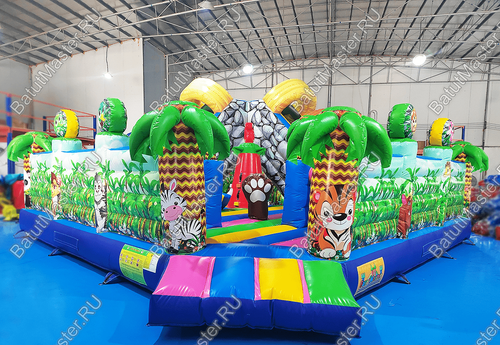 Надувной батут "В гостях у зебры"