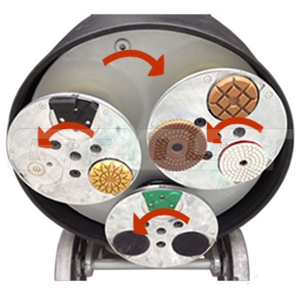 GROST PMP460-1 - Мозаично-шлифовальная машина по бетону - 220 В / 4 кВт