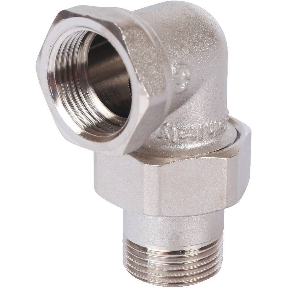 Американка STOUT никелированная угловая 3/4" ВР/НР плоское уплотнение