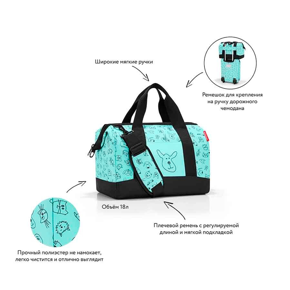 Сумка детская allrounder m cats and dogs мятная