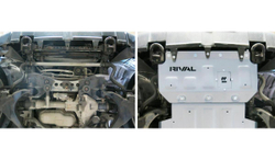 Защита радиатора Rival для Toyota Tundra II (V - 5.7) 4WD 2007-2018, штампованная, алюминий 6 мм, с крепежом, 2333.9509.1.6