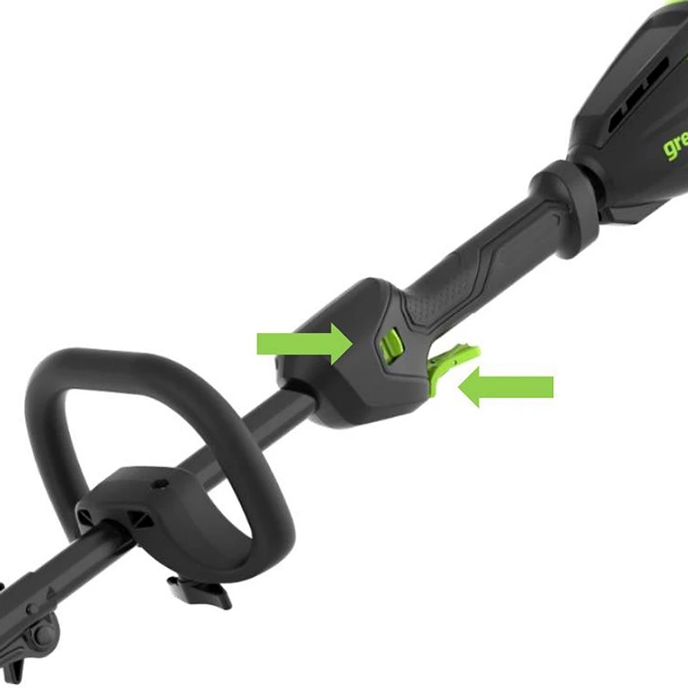 Greenworks GD40SS2 40В снегоуборщик аккумуляторный (1 x 5 Ач, ЗУ) ковш 30 см, выброс 7.6 м 2603107UG