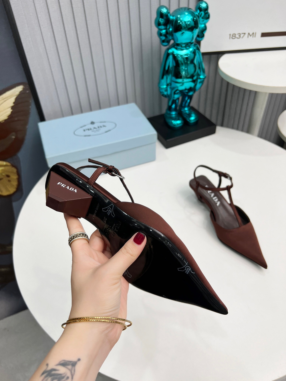 Prada Satin Slingback Pumps