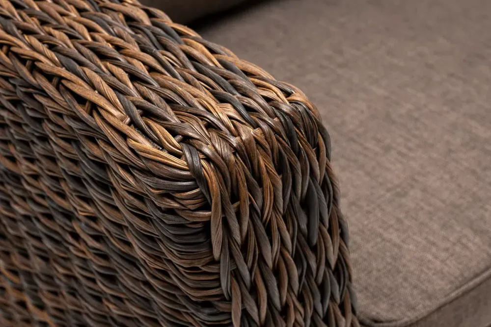 "Капучино" кресло из искусственного ротанга (гиацинт), цвет коричневый