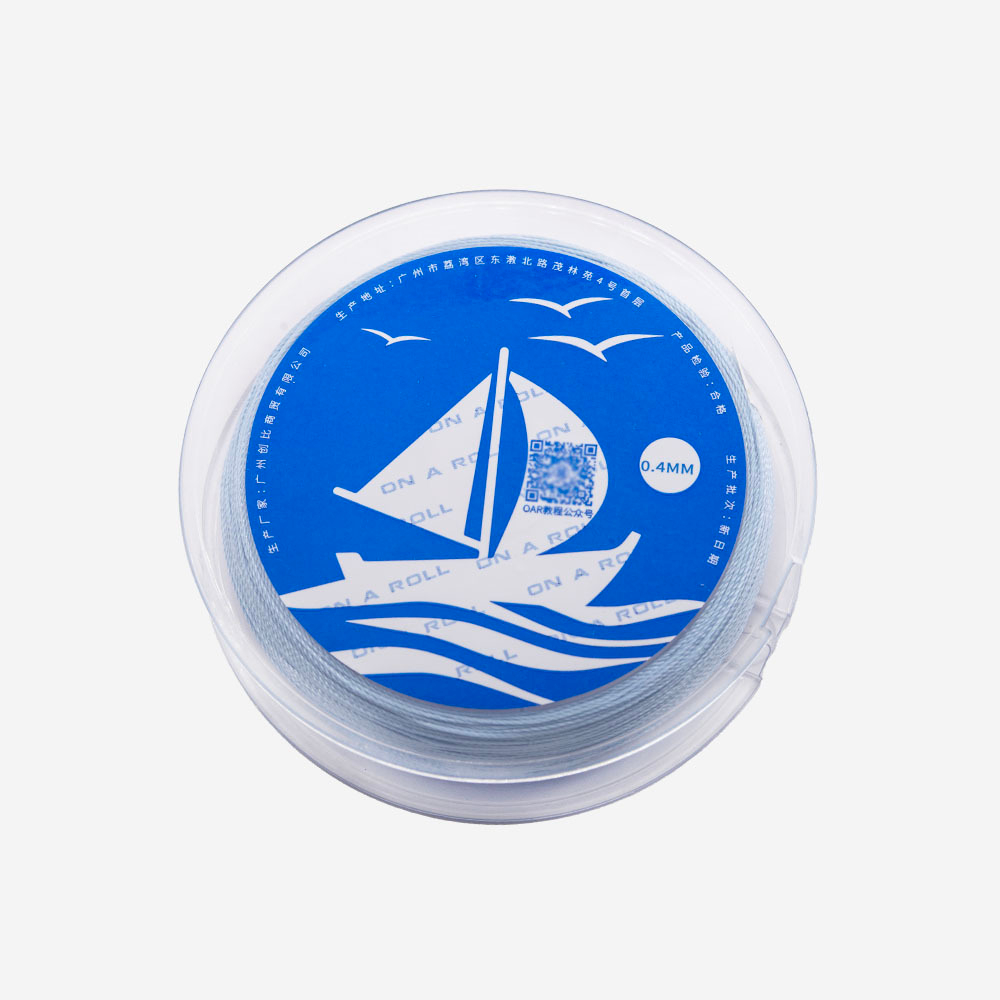 Нить для жемчуга, бусин и бисера, нейлон, оттенок "Аквамарин", 0,4мм