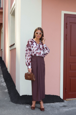 Юбка миди с узлом спереди