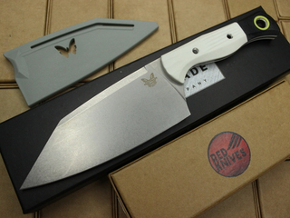 Нож Benchmade Station Knife - белая рукоять G10 , клинок стоунвош