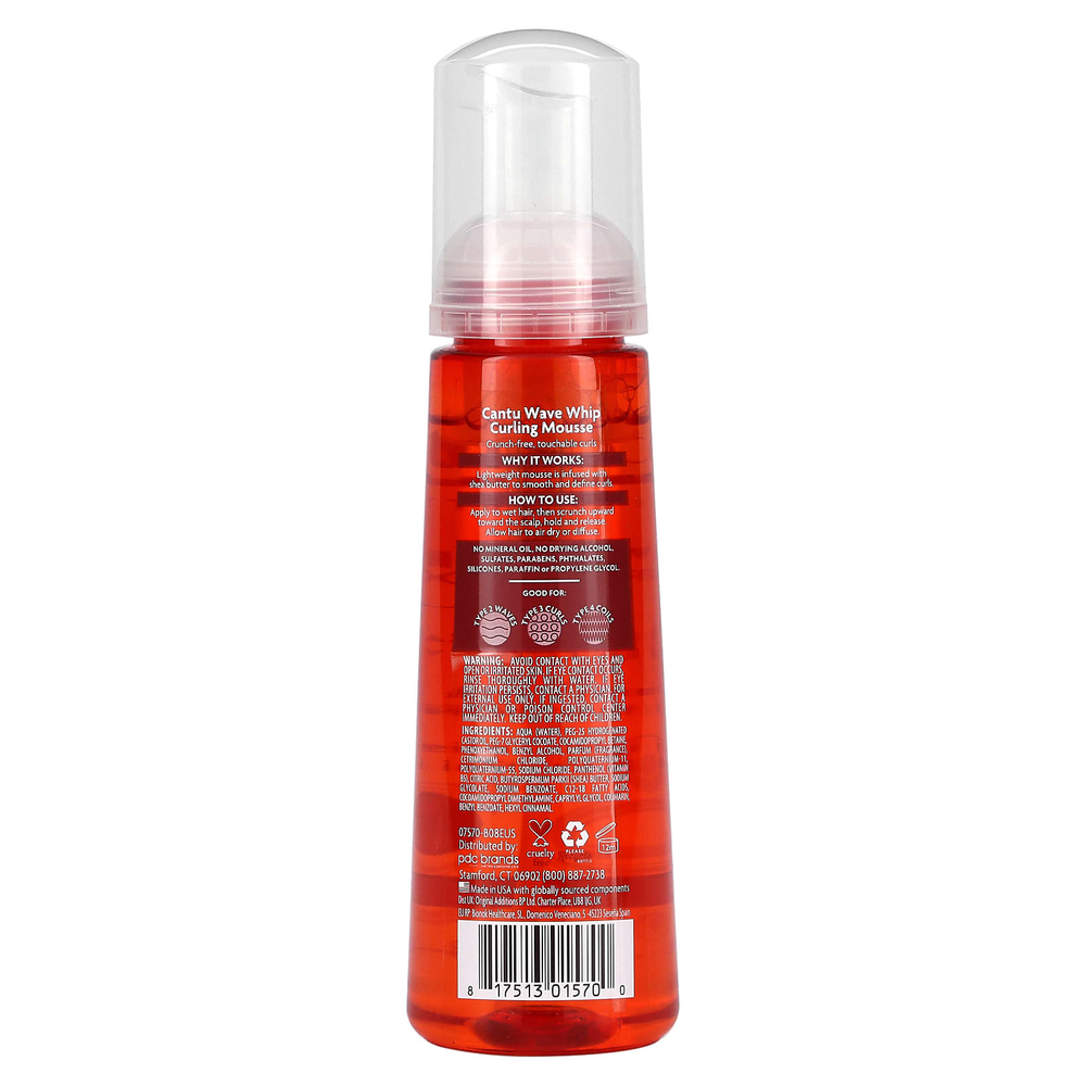 Cantu, Масло ши, мусс для завивки волос Wave Whip, 248 мл (8,4 жидк. унц.)