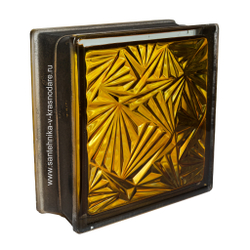 Купить Стеклоблок медовый мороз черный бриллиант Vitrablok  19х19x8