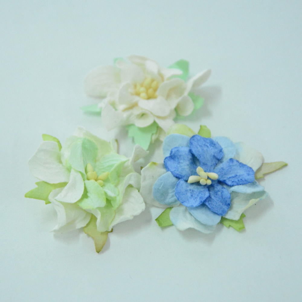 Цветок вьющийся бумажный 4,5 см, цвет в ассортименте